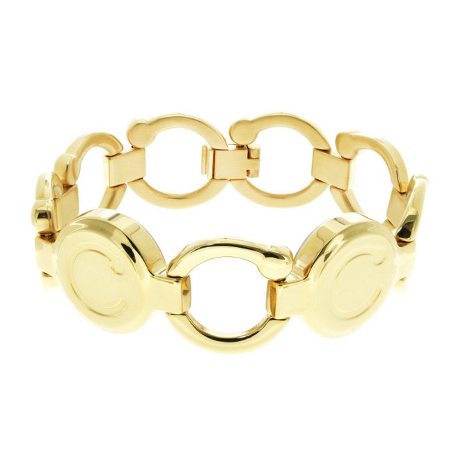 pirouette polished gold bracelet