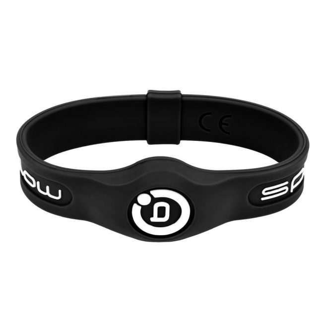 Black Bioflow Sport wristband with white highlights